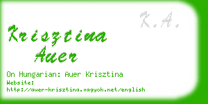 krisztina auer business card